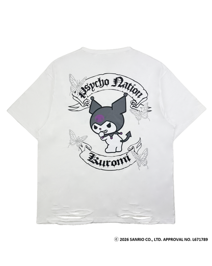 【PSYCHO NATION × KUROMI】バタフライストーンTEE(726811)