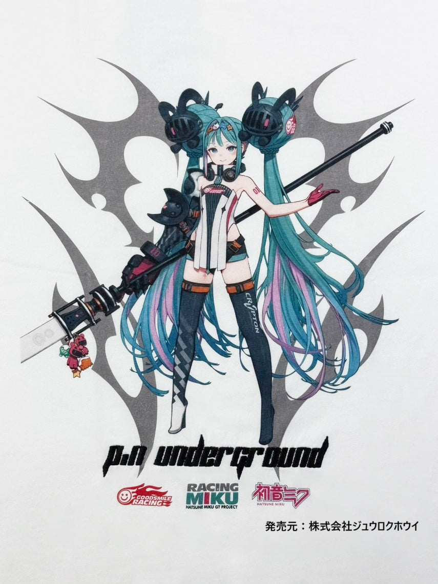 【P.N UNDERGROUND × RACING MIKU】フロントレーシングミクTEE (726411)