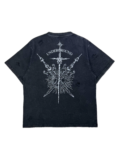 【P.N UNDERGROUND】TATTOOダメージTEE (726405)