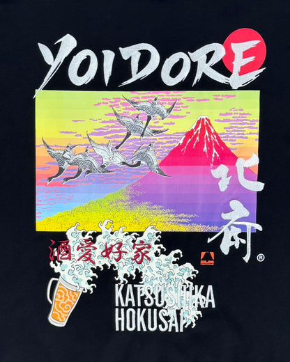 【YOIDORE】葛飾北斎コラボ 富士山 クルーネックスウェット (836210)