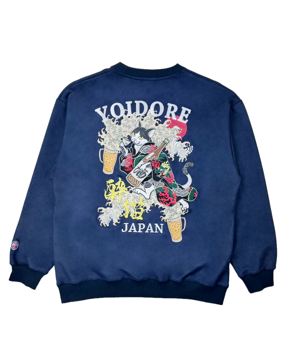 【YOIDORE】 酔い猫 スエードタッチ クルーネック (836214)