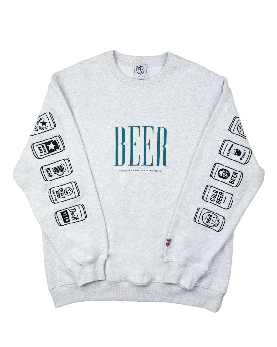 【YOIDORE】缶ビール クルーネックスウェット (836203)