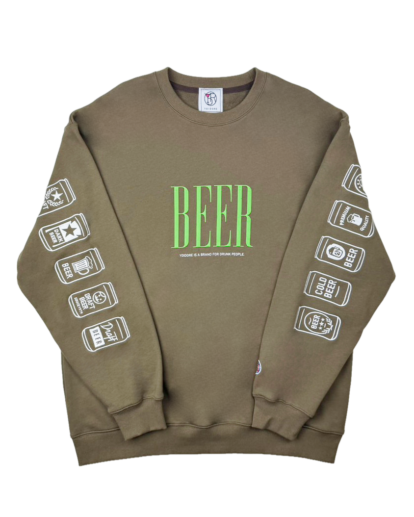 【YOIDORE】缶ビール クルーネックスウェット (836203)