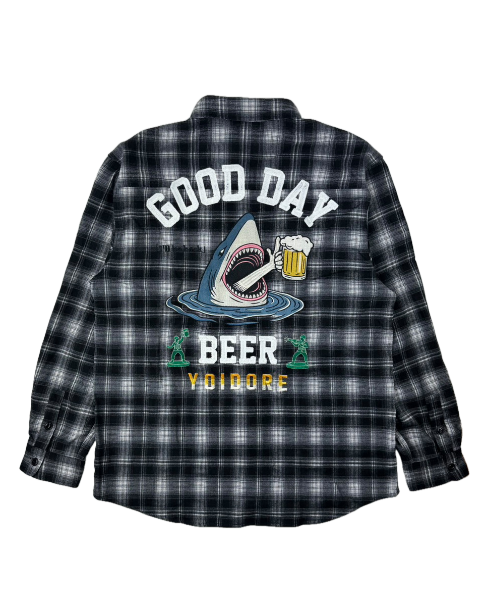 【YOIDORE】サメビール オンブレチェックシャツ (836000)