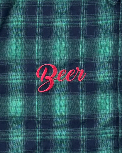 【YOIDORE】サメビール オンブレチェックシャツ (836000)