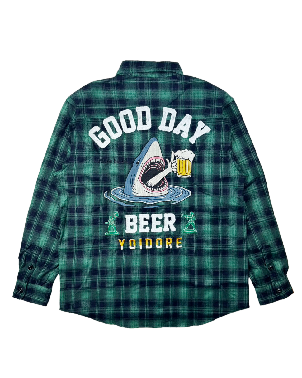 【YOIDORE】サメビール オンブレチェックシャツ (836000)
